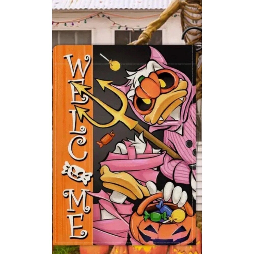 Trick or Treat House Flag Double Sided, Halloween Yard Outdoor Decorative Heavy